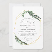 goldfarbenes Aquarell Einladung (Vorderseite)