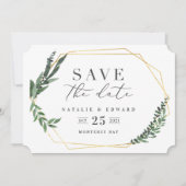 goldfarbenes Aquarell Einladung (Vorderseite)