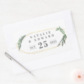 goldfarbenes Aquarell Rechteckiger Aufkleber (Umschlag)