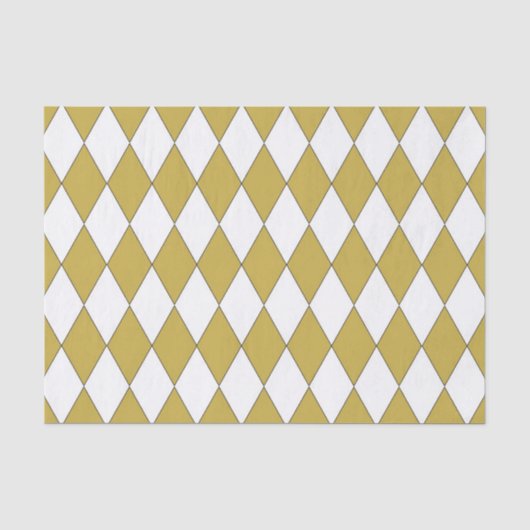goldfarbenes Diamantdesign Seidenpapier (Vorderseite)