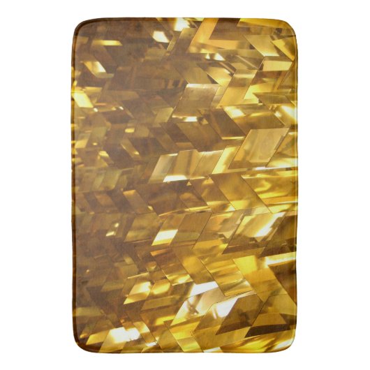 Goldfarbenes Fraktal Luxus Badematte (Vorderseite Vertikal)