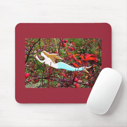 goldfarbenes Haar mit Meerjungfrau Mousepad (Mit Mouse)