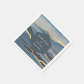 goldfarbenes Hochzeitspapier Serviette (Ecke)