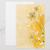 goldfarbenes, modernes Designpapier Briefpapier (Vorne/Hinten)