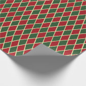 goldfarbenes Weihnachtsmuster Geschenkpapier (Ecke)