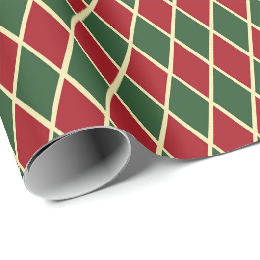 goldfarbenes Weihnachtsmuster Geschenkpapier (Rolleneckpunkt)