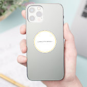 Goldfarbengrenzen Weiß Minimalistisch Beruflich Aufkleber (Telefon)