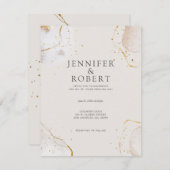 Goldfarbenhochzeit Dankeskarte (Vorne/Hinten)