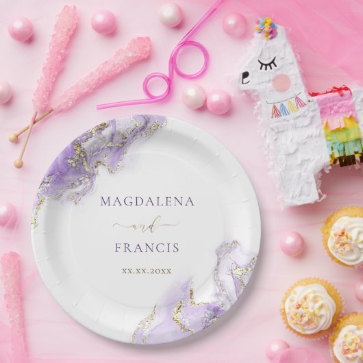 Goldfarbenplatte Pappteller (Party)