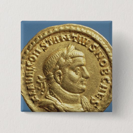 Goldfarbig von Constantius I Caesar Augustus Button (Vorderseite)