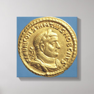 Goldfarbig von Constantius I Caesar Augustus Leinwanddruck