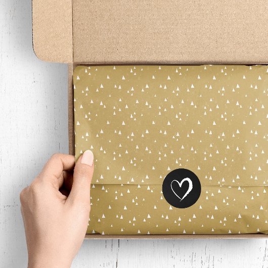 Goldfarbige Dreiecke Seidenpapier