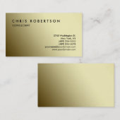 Goldfarbige Farbtöne Charming Business Card Visitenkarte (Vorne/Hinten)