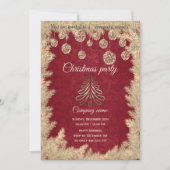 Goldfarbiges Weihnachtsfest-Party Einladung (Vorderseite)