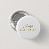 Goldfarbname professionell minimalist modern button (Vorne & Hinten)