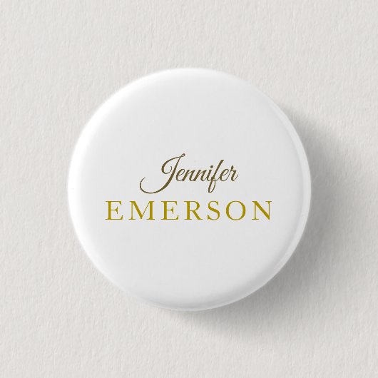 Goldfarbname professionell minimalist modern button (Vorderseite)