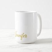 Goldfarbname professionell minimalist modern   kaffeetasse (VorderseiteRechts)