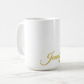 Goldfarbname professionell minimalist modern   kaffeetasse (Vorderseite Links)