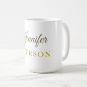Goldfarbname professionell minimalist modern   kaffeetasse (VorderseiteRechts)