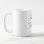 Goldfarbname professionell minimalist modern   kaffeetasse (Links)