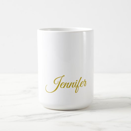 Goldfarbname professionell minimalist modern kaffeetasse (Mittel)
