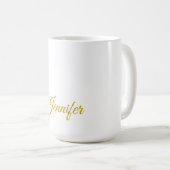 Goldfarbname professionell minimalist modern kaffeetasse (VorderseiteRechts)