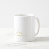 Goldfarbname professionell minimalist modern kaffeetasse (VorderseiteRechts)