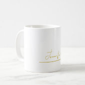 Goldfarbname professionell minimalist modern kaffeetasse (Vorderseite Links)