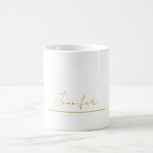 Goldfarbname professionell minimalist modern kaffeetasse (Mittel)