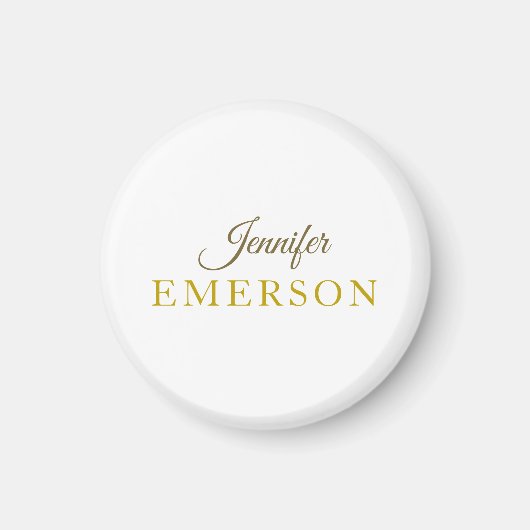 Goldfarbname professionell minimalist modern magnet (Vorne)