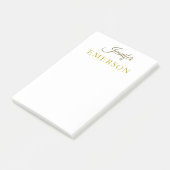 Goldfarbname professionell minimalist modern post-it klebezettel (angewinkelt)