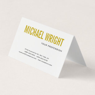 Goldfarbname Schwarz-weiß Modern Schlicht einfach Visitenkarten