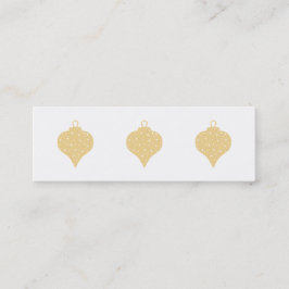 Goldfarbweihnachtsflitter-Entwurf Mini Visitenkarte