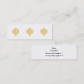 Goldfarbweihnachtsflitter-Entwurf Mini Visitenkarte (Vorne/Hinten)