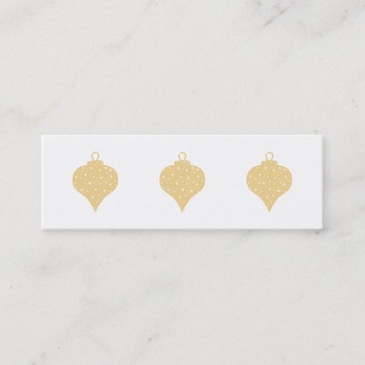 Goldfarbweihnachtsflitter-Entwurf Mini Visitenkarte (Vorderseite)