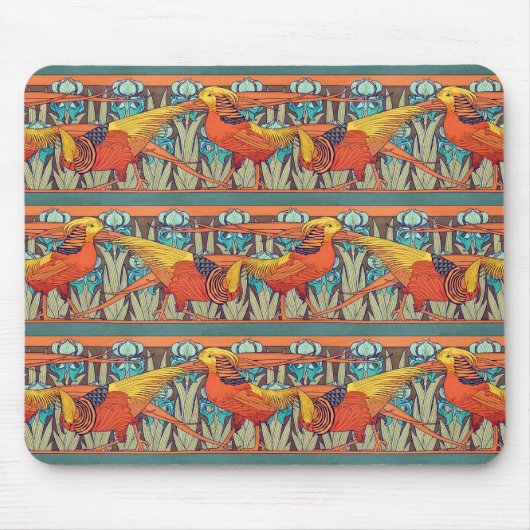 Goldfasan Retro Mousepad (Vorne)