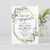 Goldfaser Einladung (Stehend Vorderseite)