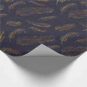 Goldfeder gemustert geschenkpapier (Ecke)