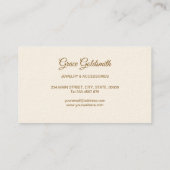 Goldfedern und Konfetti-Schmuck Visitenkarte (Rückseite)