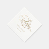 Goldfeine, elegante Hochzeit Serviette (Ecke)