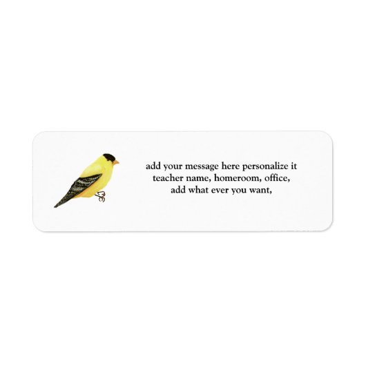 Goldfeine, gelber Vogel, Stickers, (Vorne)