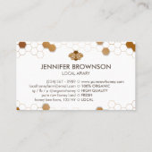 Goldfeine Honigbiene Niedliche Honigwabe Visitenkarte (Rückseite)