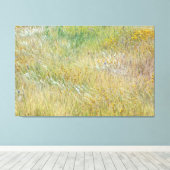Goldfelder und Gras Leinwanddruck (Insitu (Holzboden))