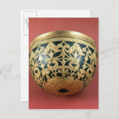 Goldfenster für eine lackierte Schüssel Postkarte (Vorne/Hinten)