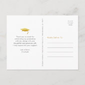 Goldfett Typografie Abschluss Foto vielen Dank Postkarte (Rückseite)
