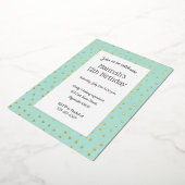 Goldfetti-Aquamarine Geburtstagskarte Folieneinladung (Gedreht)