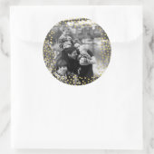 Goldfetti-Fotovorlage Runder Aufkleber (Tasche)
