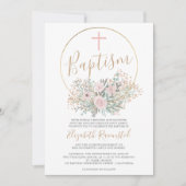 Goldfetti-Taufe Einladung (Vorderseite)