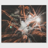 Goldfeuerwerk, abstrakter goldschwarzer Rauch Geschenkpapier (Flach)