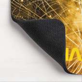 Goldfeuerwerke auf dunklem Individuelle Name Mousepad (Ecke)